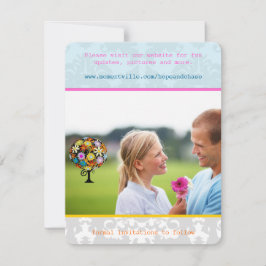 Funky  Damask Photo Wedding Save the Date