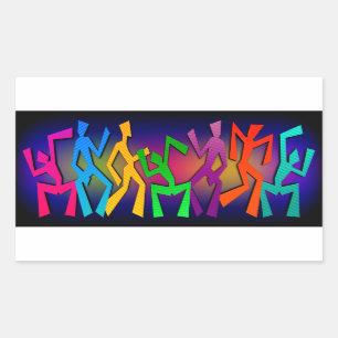 Funky Dancers Rechthoekige Sticker