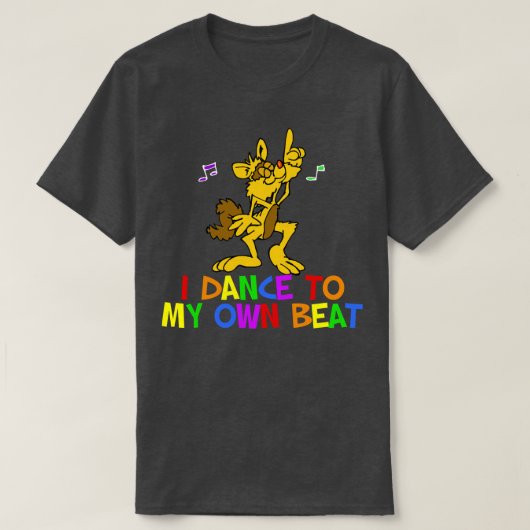 Funky Dancing Cat T-shirt (Design voorkant)
