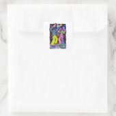 Funky Dansfeest Vierkante Sticker (Tas)