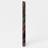 Funky Dark Blauwgroen Blue 3D Art Patroon iPhone Hoesje (Linkerkant)