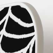 Funky Dark Halloween Spooky Spider Web Gold Arch Pickleball Paddle (Links Detail)