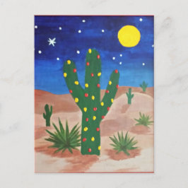 Funky Desert Kerstmis Briefkaart