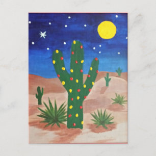 Funky Desert Kerstmis Briefkaart