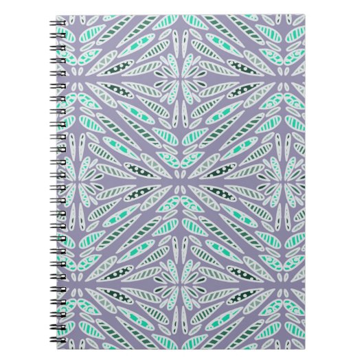 Funky Design Bloem Geometrisch Notitieboek (Voorkant)