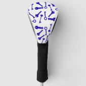Funky Different Key Shapes Keys Pattern Golfheadcover (Voorkant)