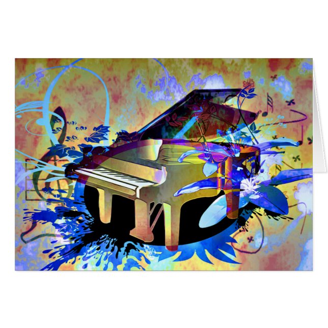 Funky Digitally Colored Piano (Voorkant Horizontaal)