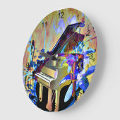 Funky Digitally Colored Piano Grote Klok (Hoek)