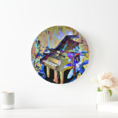 Funky Digitally Colored Piano Grote Klok (Huis)