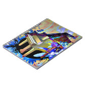 Funky Digitally Colored Piano Notitieboek (Linkerzijde)