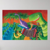 Funky Dinosaur Band Poster (Voorkant)