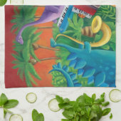 Funky Dinosaur Band Theedoek (Gevouwen)