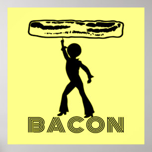 Funky Disco Bacon Poster