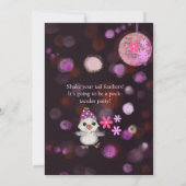 Funky Disco Chicken Girl Birthday Invitation Kaart (Achterkant)