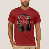 Funky Disco Headphone Music Entertainment Retro T-shirt (Voorkant)