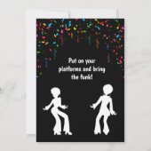 Funky Disco Nieuwjaarsfeest Uitnodiging (Achterkant)