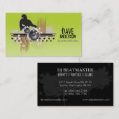 Funky Disk Jockey (DJ) Grunge Visitekaartje (Voorkant / Achterkant)