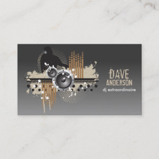 Funky Disk Jockey (DJ) Grunge Visitekaartje