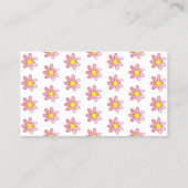 Funky Distress Pink Flowers Visitekaartjes (Achterkant)