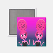 Funky Diva Twins Magnet (Voorkant / Achterkant)
