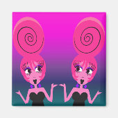 Funky Diva Twins Magnet (Voorkant)