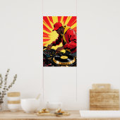 Funky DJ  Pop Art Poster (Keuken)