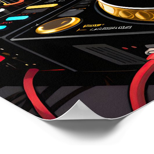 Funky DJ  Pop Art Poster (Hoek)