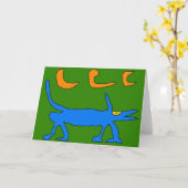 Funky Dog en Three Moons Wenskaart! Kaart (Gele Bloem)