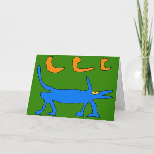 Funky Dog en Three Moons Wenskaart! Kaart (Voorkant)