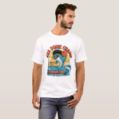 Funky Dolphin Dunk Afro Basketbal T-shirt (Voorkant volledig)