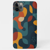Funky donkere kleuren amorfe vormen kunstpatroon Case-Mate iPhone case (Achterkant)