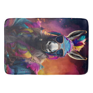 Funky Donkey Blue Glasses Badmat