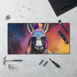 Funky Donkey Blue Glasses Bureaumat