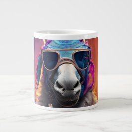 Funky Donkey Blue Glasses Grote Koffiekop