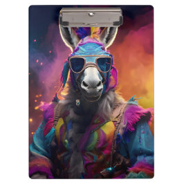 Funky Donkey Blue Glasses Klembord