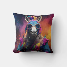 Funky Donkey Blue Glasses Kussen