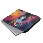 Funky Donkey Blue Glasses Laptop Sleeve (Voorkant onderkant)