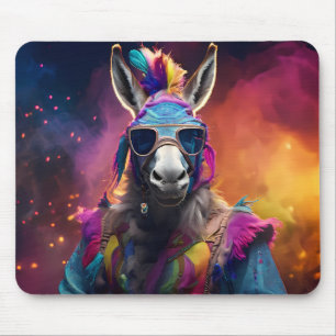 Funky Donkey Blue Glasses Muismat