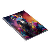 Funky Donkey Blue Glasses Notitieboek (Rechterzijde)