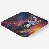 Funky Donkey Blue Glasses Papieren Bordje (Gebogen)