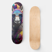 Funky Donkey Blue Glasses Persoonlijk Skateboard (Voorkant)