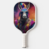 Funky Donkey Blue Glasses Pickleball Paddle (Achterkant)