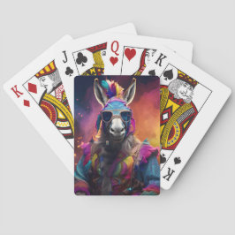 Funky Donkey Blue Glasses Pokerkaarten