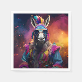 Funky Donkey Blue Glasses Servet