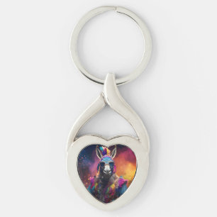 Funky Donkey Blue Glasses Sleutelhanger