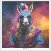 Funky Donkey Blue Glasses Sticker (Vel)