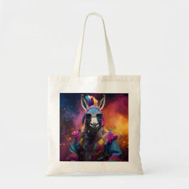 Funky Donkey Blue Glasses Tote Bag