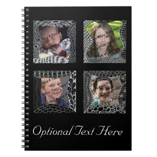 Funky Doodle Afbeelding Lijst Collage Notitieboek (Voorkant)