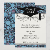 Funky Doodle Circles afstudeerder afstuderen Kaart (Voorkant / Achterkant)