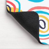 Funky Doodle Circles op White Muismat (Hoek)